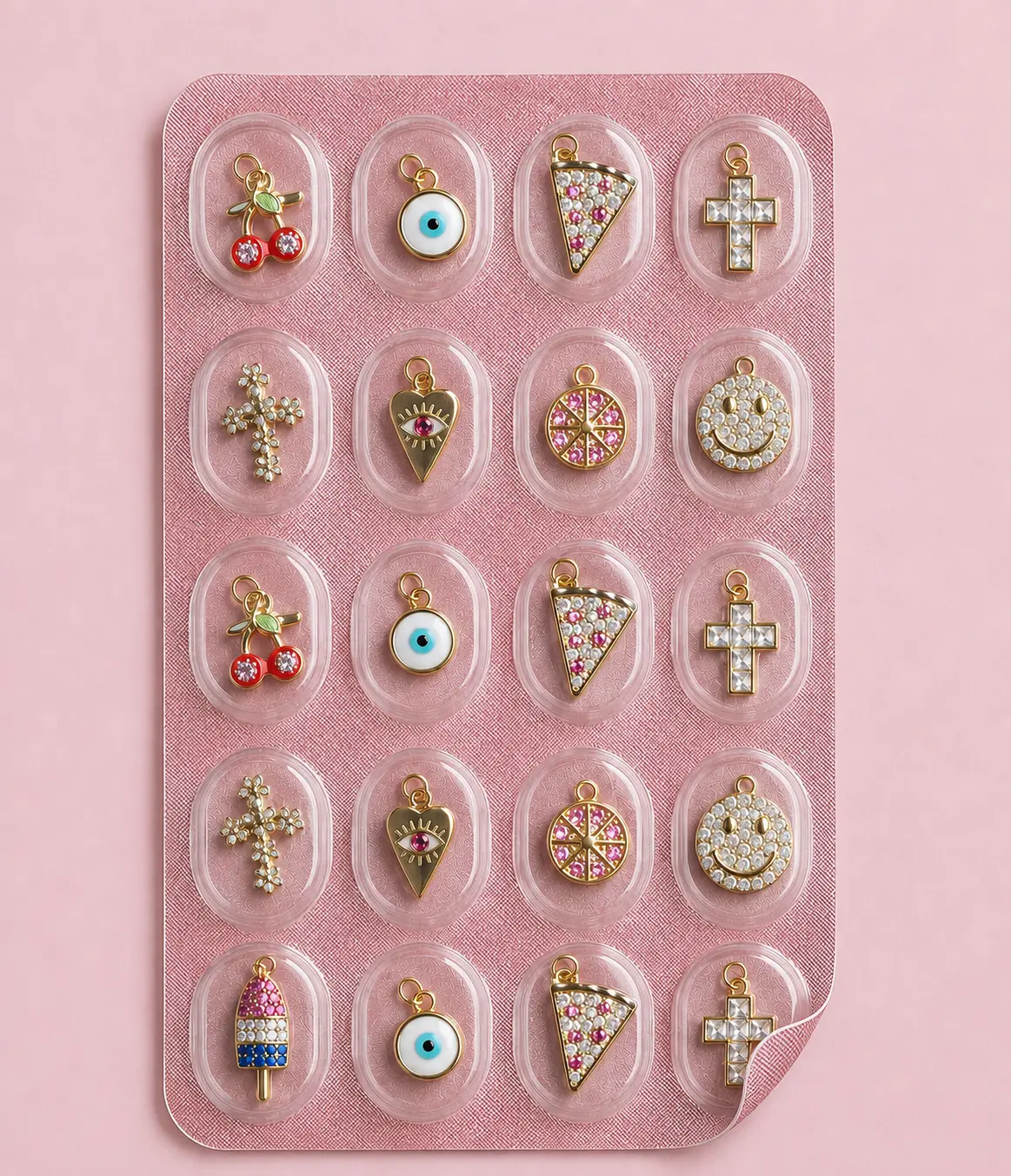Pill pack of Finesse Atelier charms