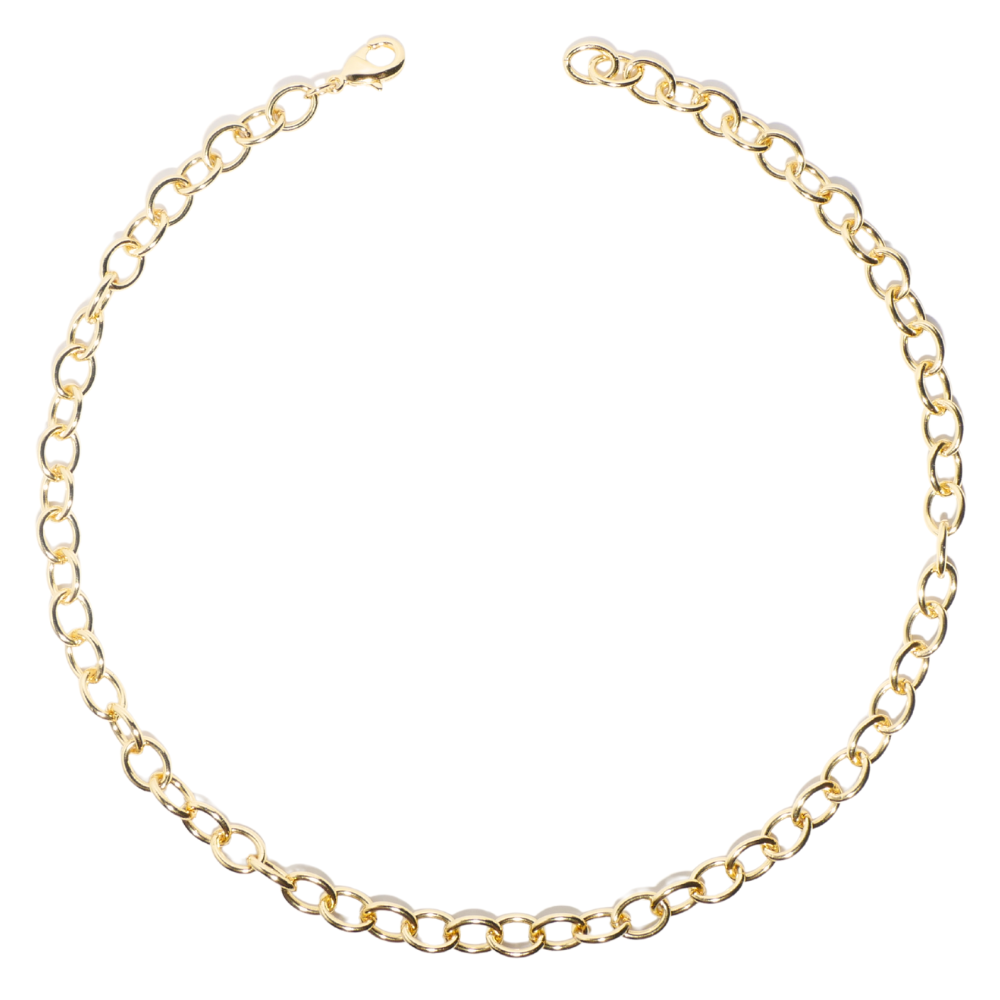 Gold-plated Chunky O-shape Necklace Chain