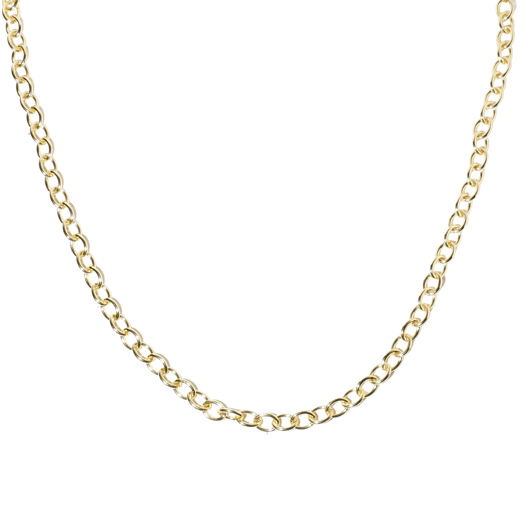 Gold-plated Chunky O-shape Necklace Chain