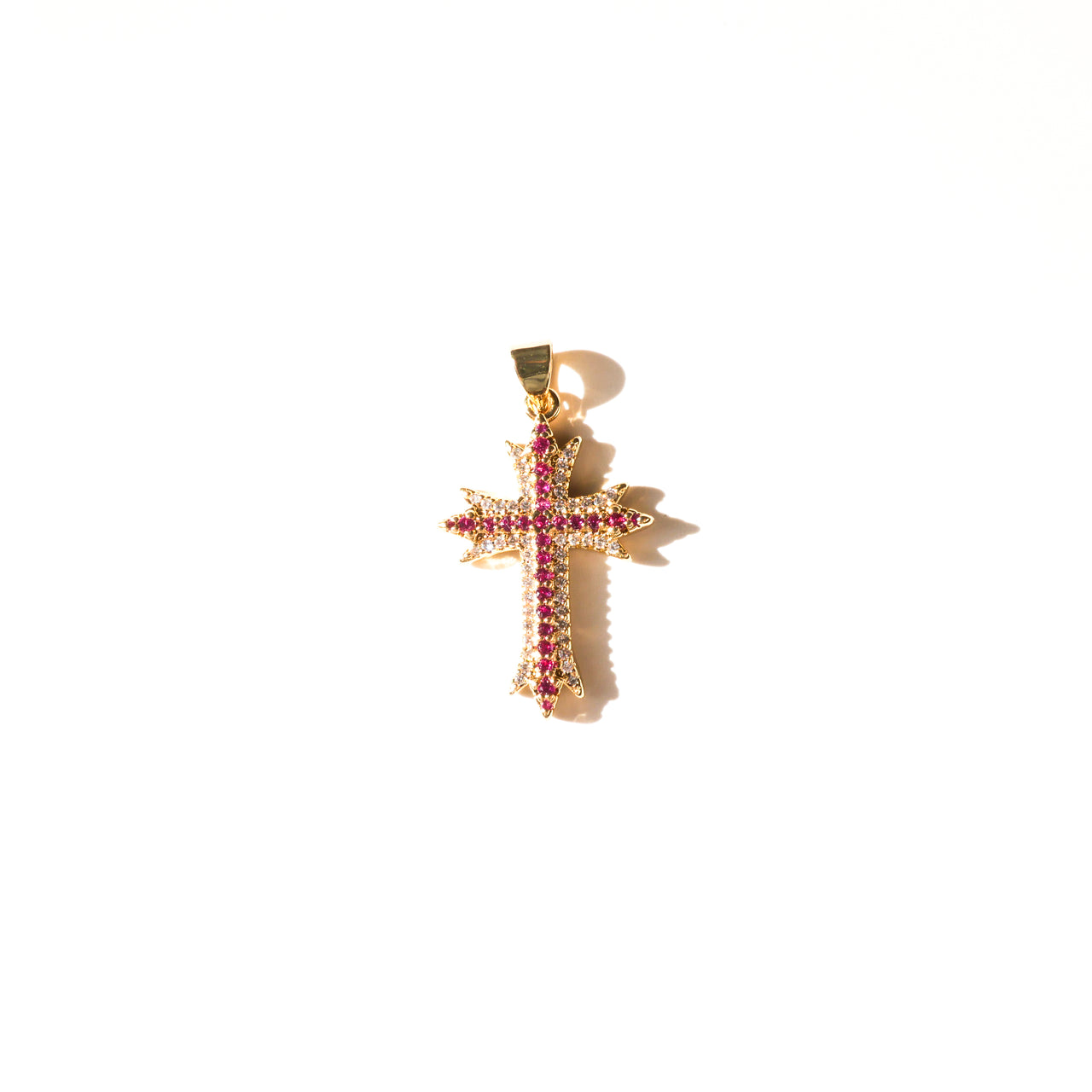 Thea Color CZ Cross Pendant