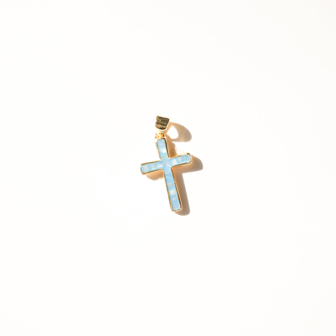 Lydia Mother of Pearl Cross Charm