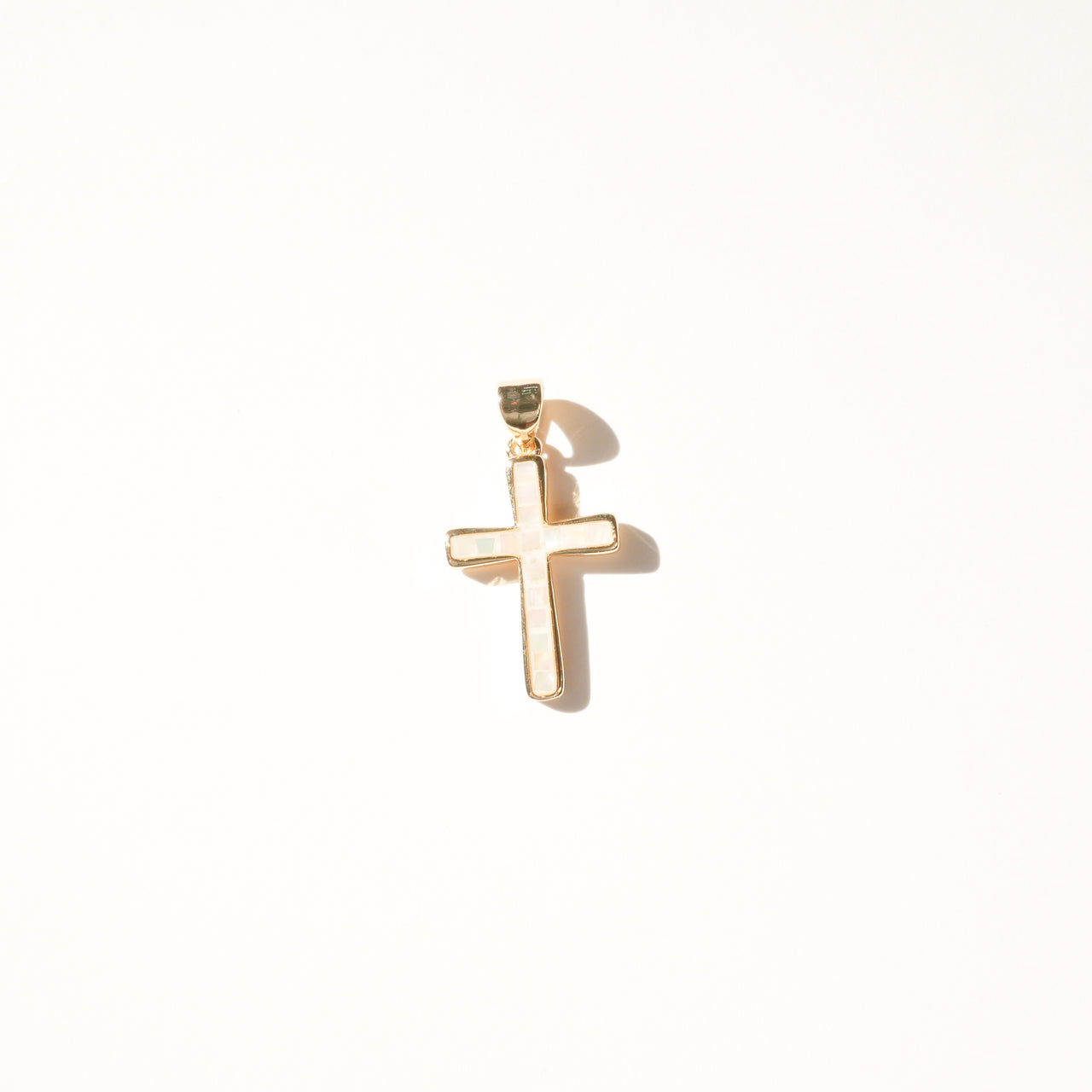 Lydia Mother of Pearl Cross Charm