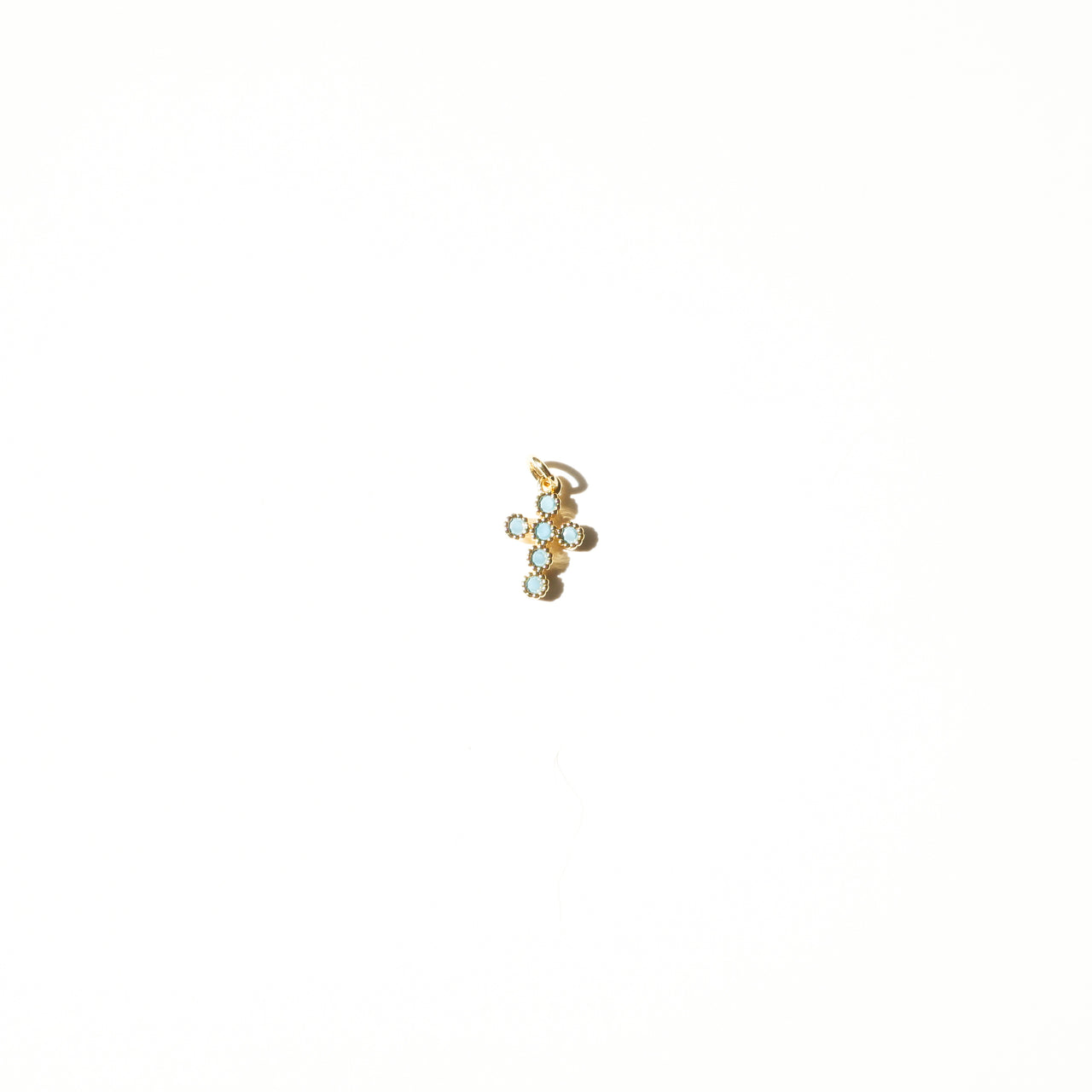 Amara Created Turquoise Cross Nano Charm