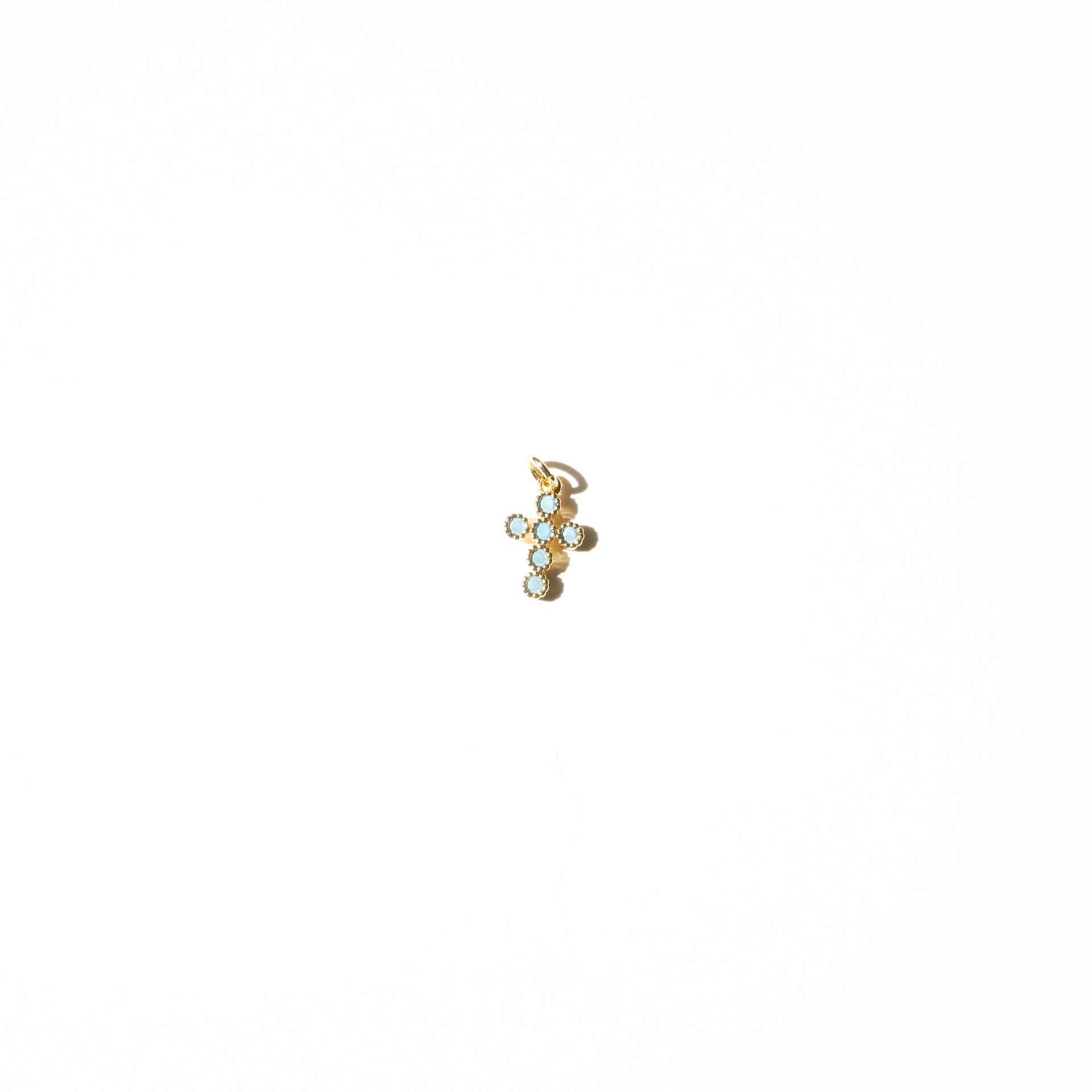 Amara Created Turquoise Cross Nano Charm