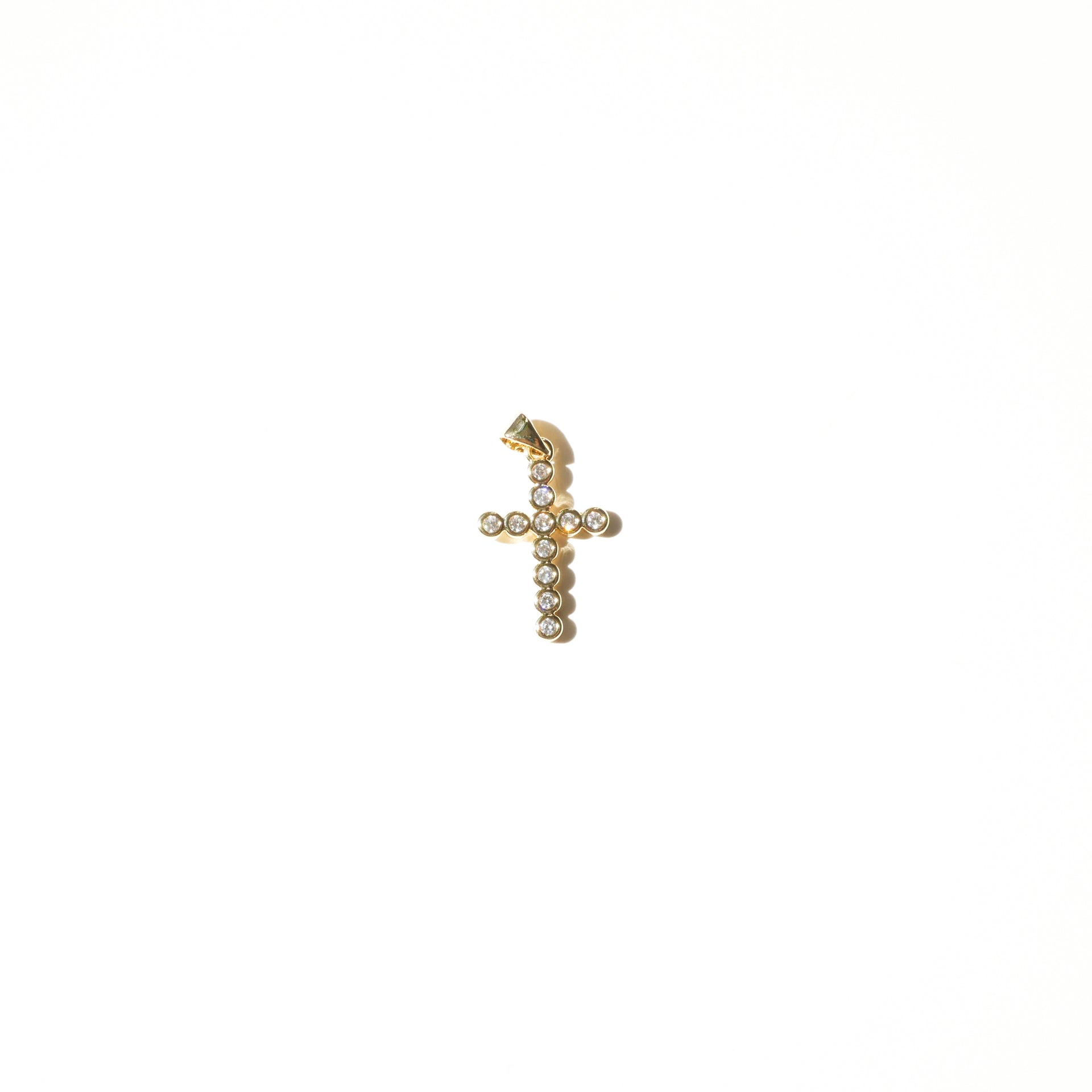 Amara White CZ Cross Charm