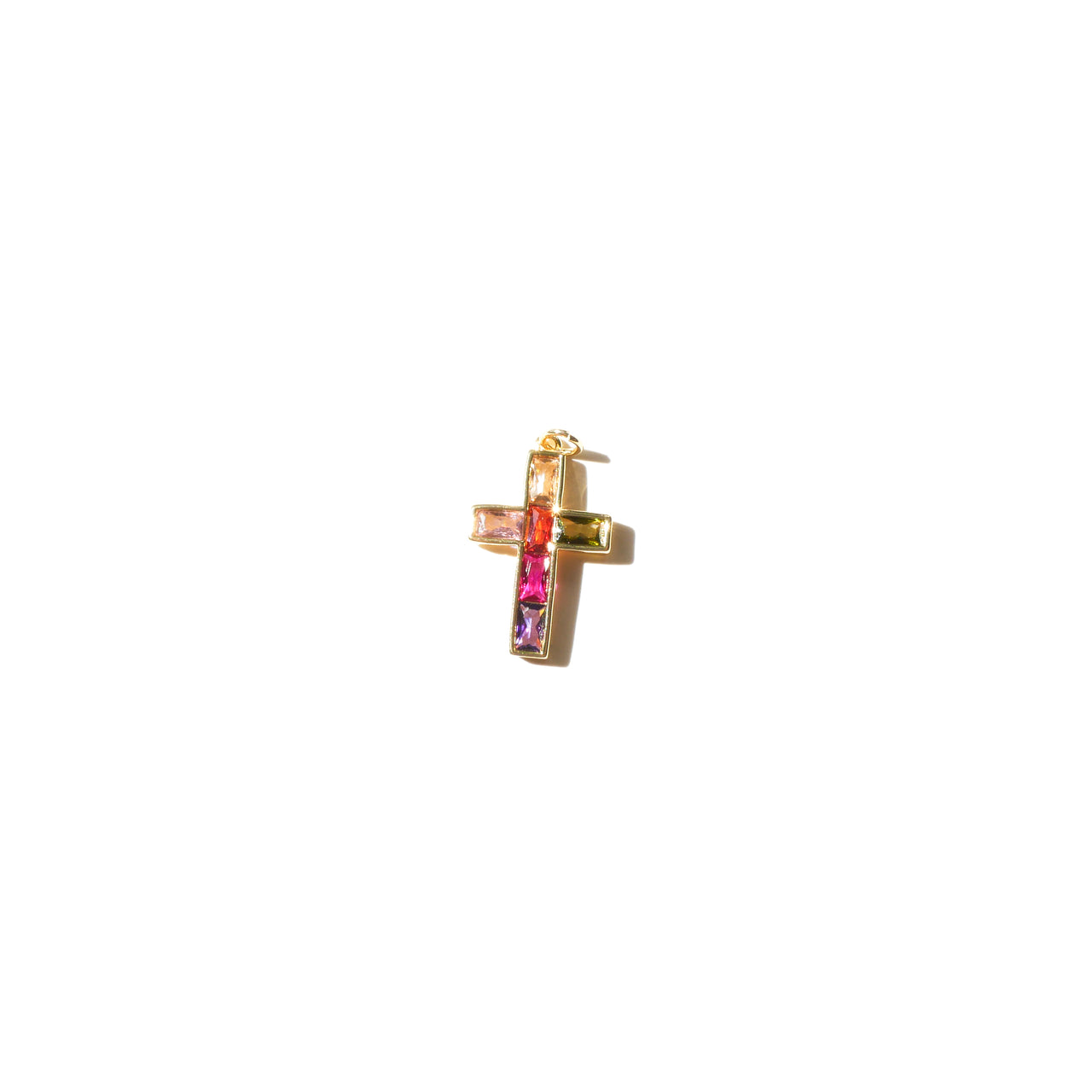 Rainbow Radiance Cross Charm