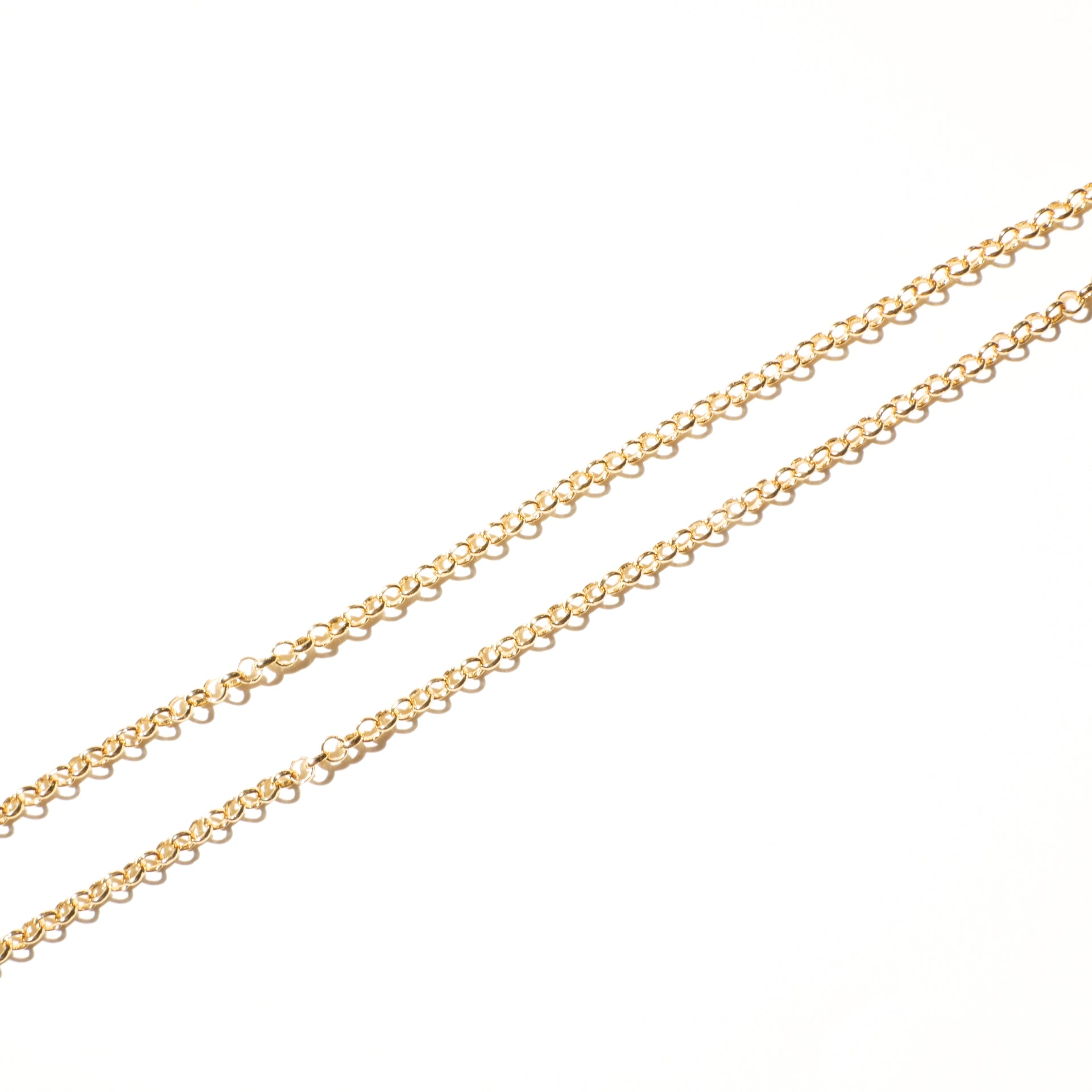 Gold-plated Thin Rolo Necklace Chain