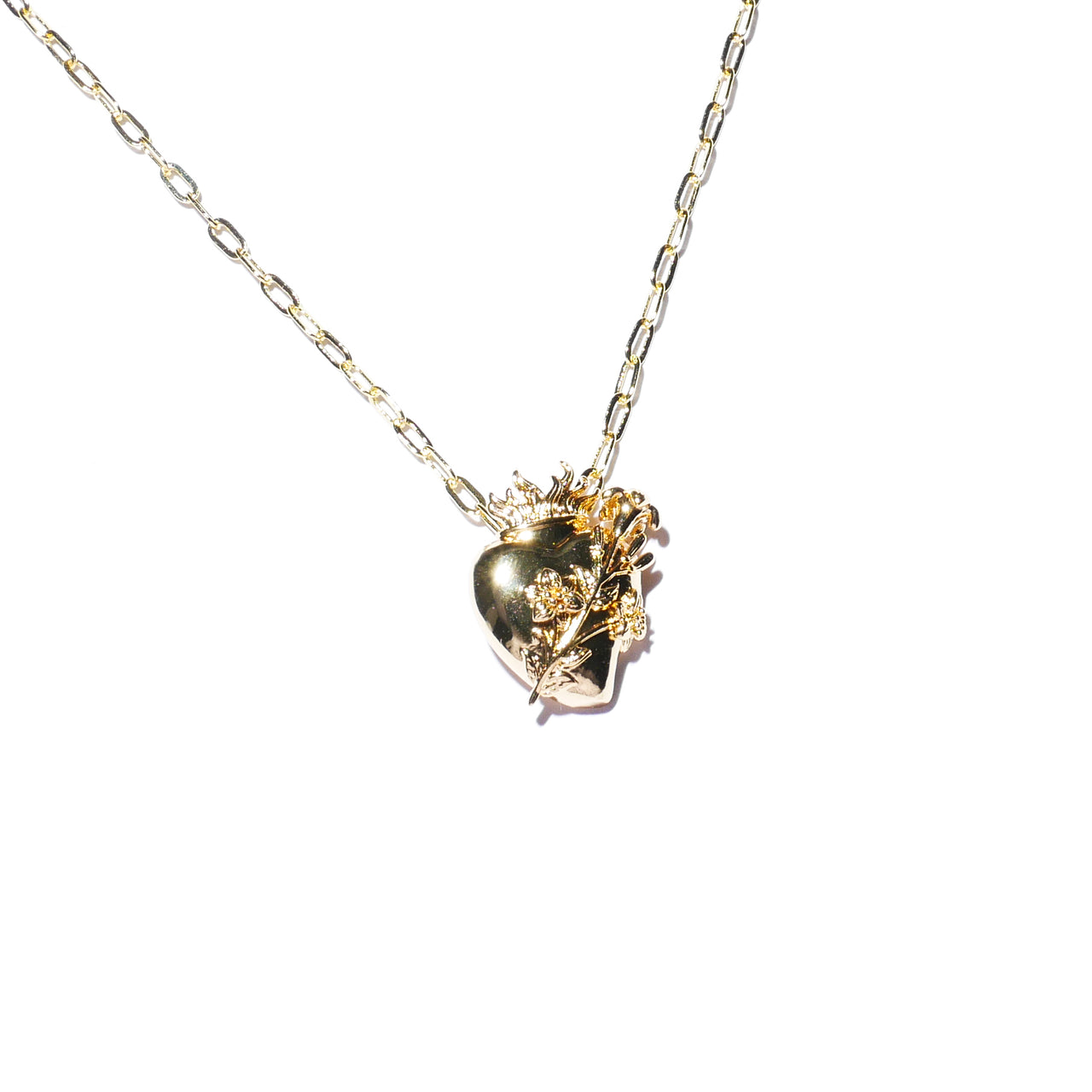 Sacred Bloom Heart Necklace