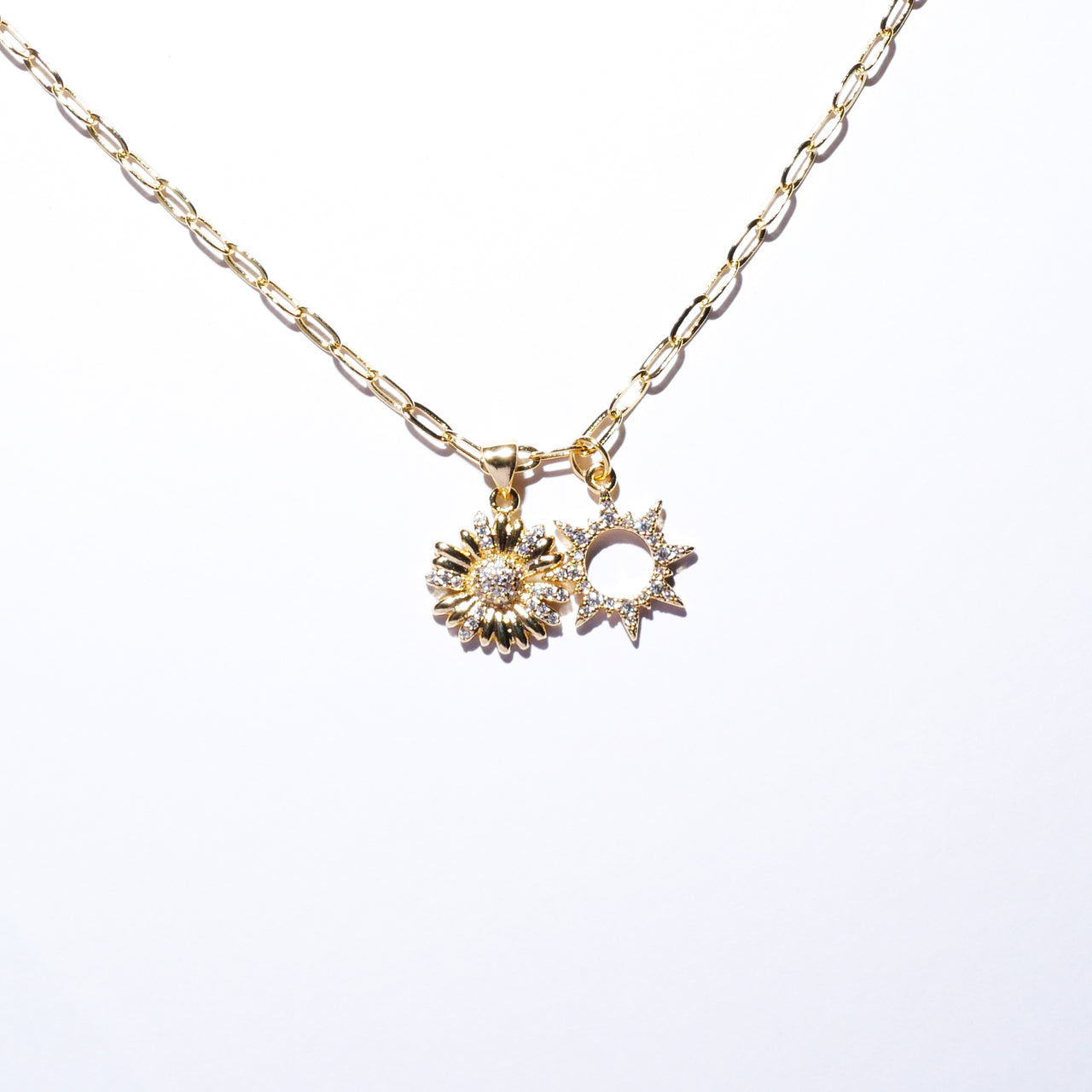 Sunshine Duo Charms Necklace