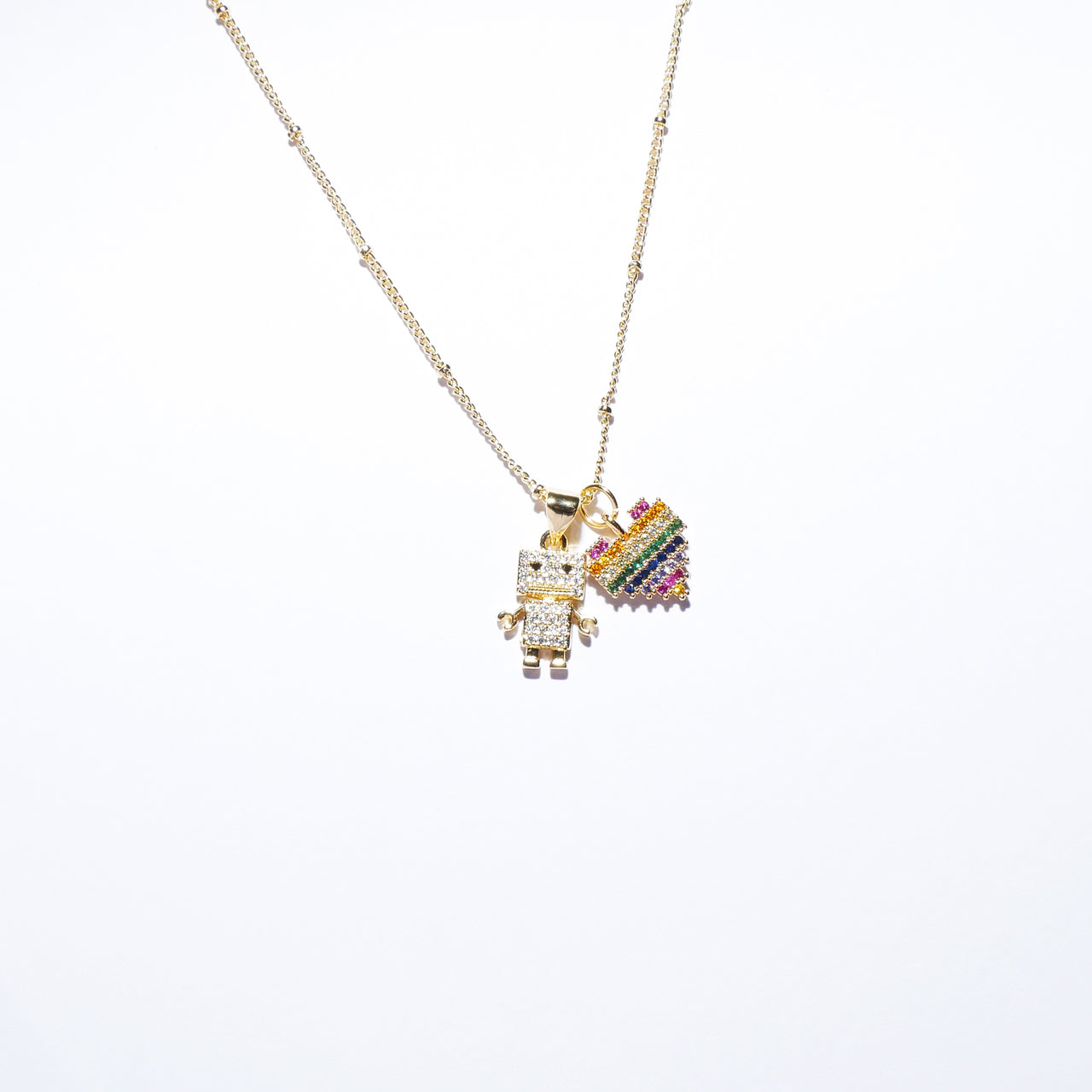 RainbowRobo Charms Necklace