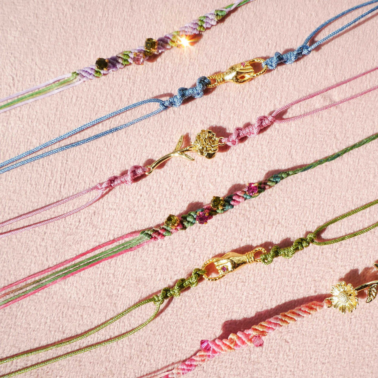 Charms & Beads Hand-braided Bracelet Bar