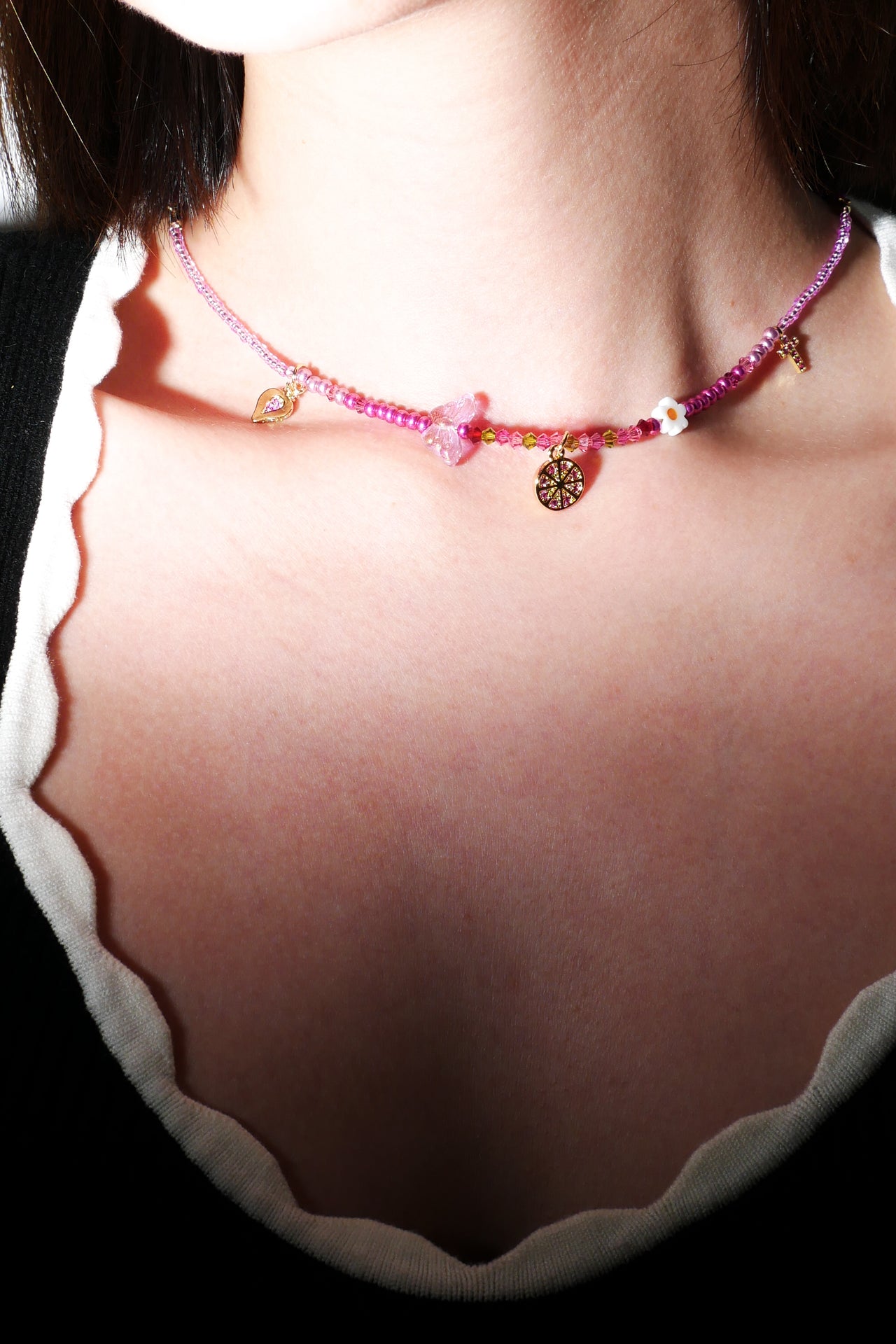 Daisychain Hotline Handmade Beads Necklace