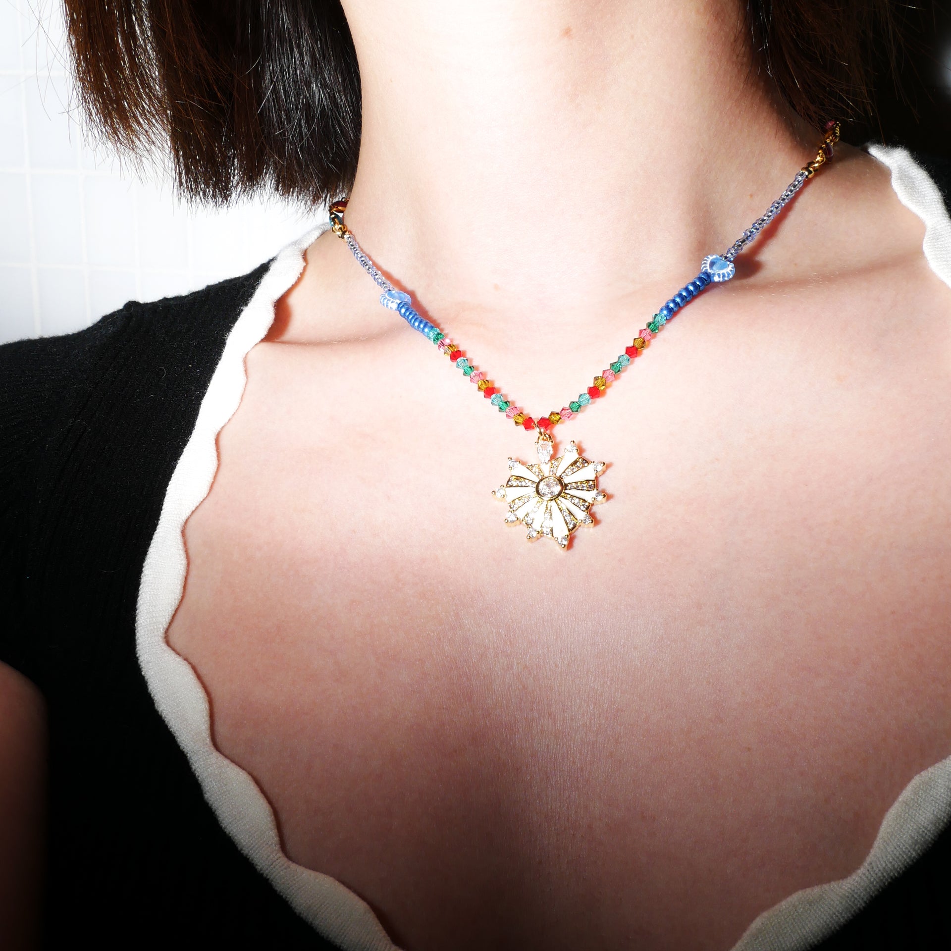 Glitterflare Handmade Beads Necklace