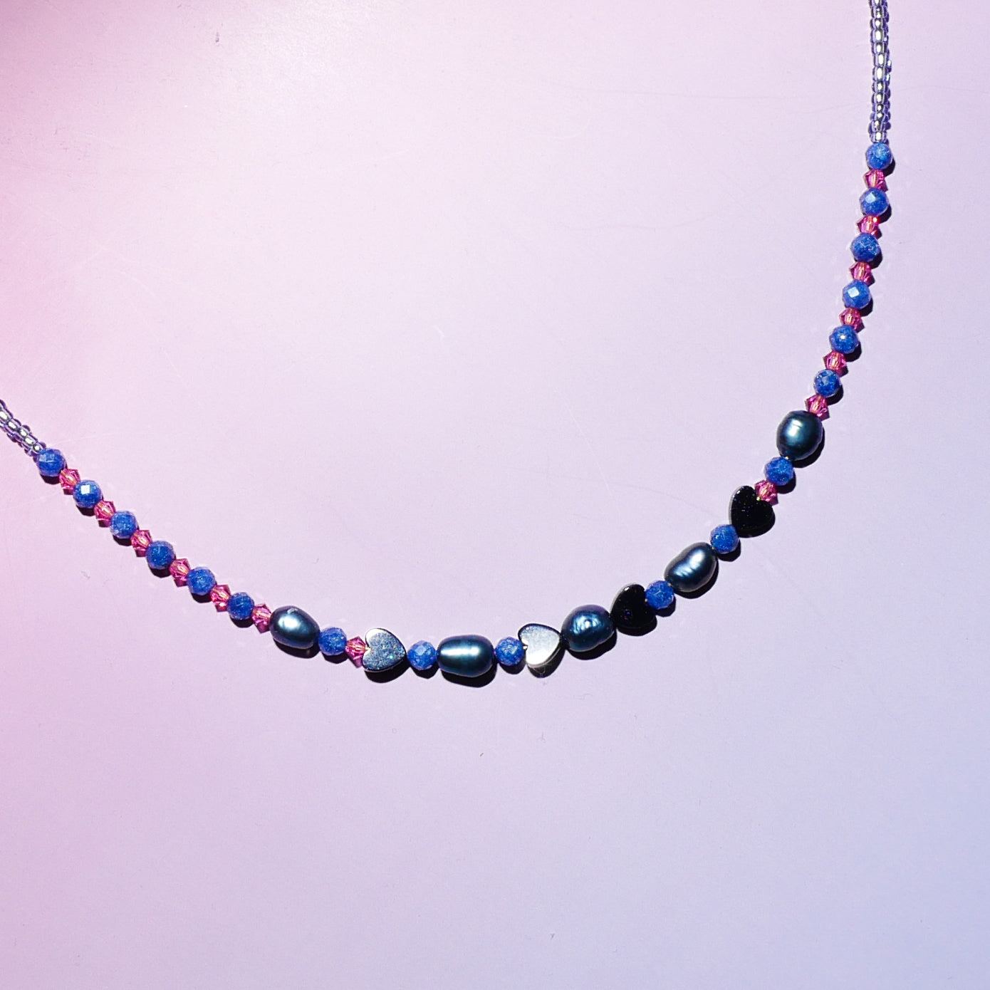 Nuit Electrique Natural Stones Beaded Necklace