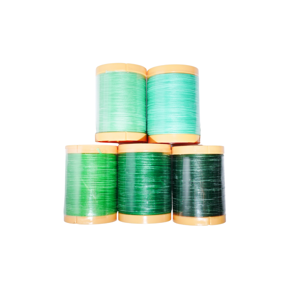 Green Series Flat Wax Polyester Cords 0.6mm, 110m Per Roll