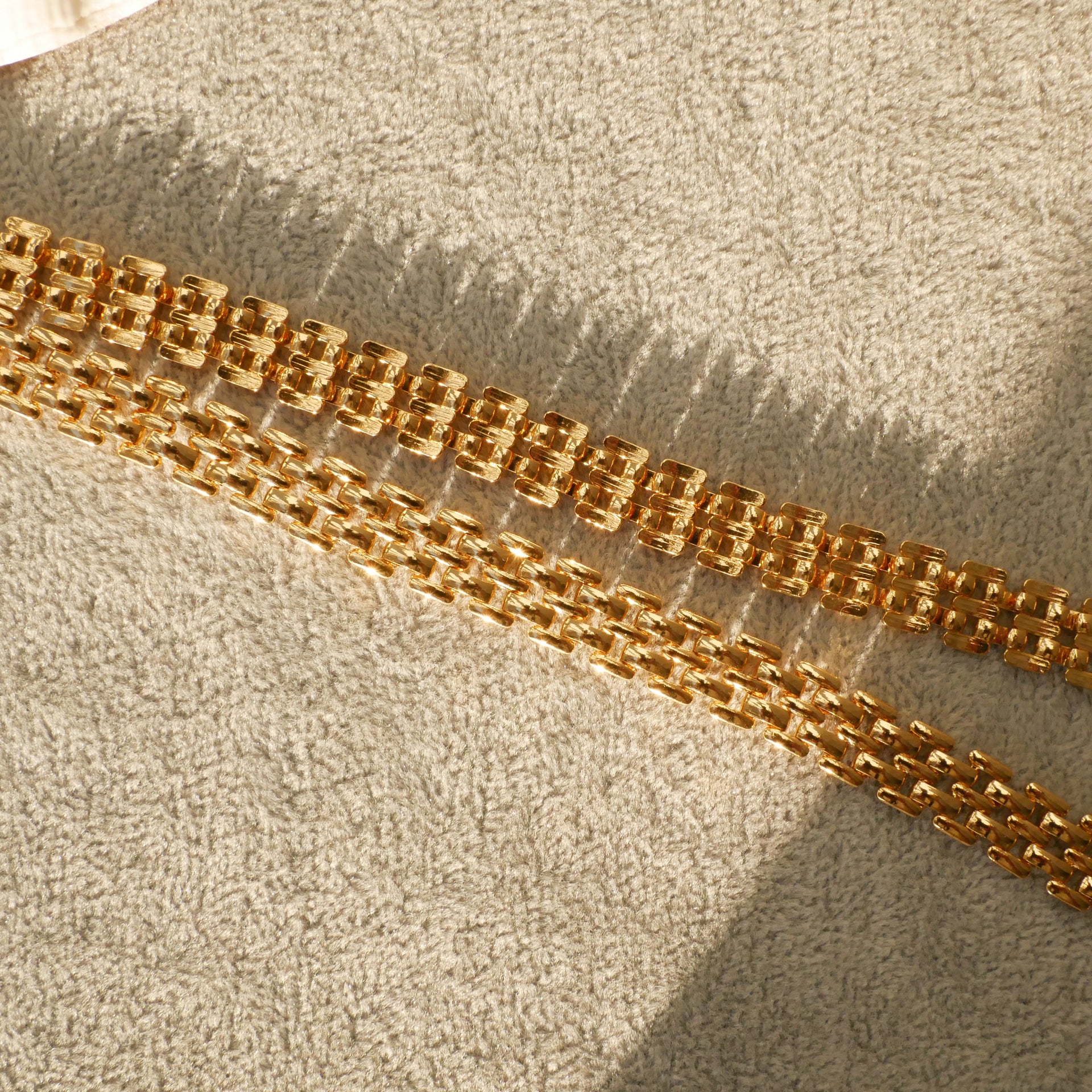 Anita 18K Gold Plated Mesh Chain Necklace